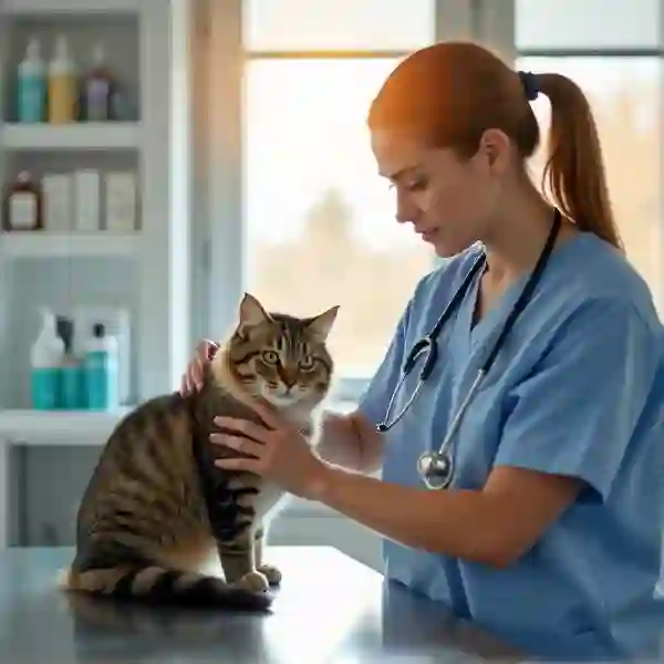 Огляд кота ветеринаром